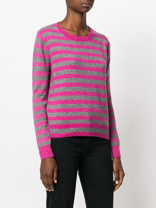 Allude striped glitter sweater