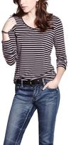 Thumbnail for your product : Reitmans Striped V-Neck Tee
