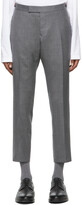 Thumbnail for your product : Thom Browne Grey Super 120s Wool Side Tab Trousers
