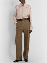 Thumbnail for your product : Gucci Wide-Leg Micro-Checked Wool Trousers