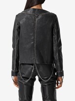 Thumbnail for your product : Burberry Chain-Link Detail Leather Jacket