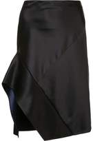 Narciso Rodriguez contrast trim asymmetric skirt