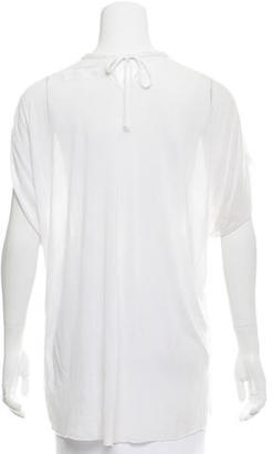 Yigal Azrouel Cap-Sleeve Jersey T-Shirt