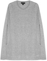 Donna Karan Collection Grey Panelled Knitted Cape