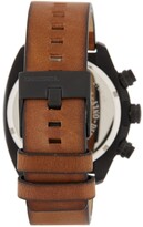 Thumbnail for your product : Diesel Men's Overflow Leather Strap Watch, 59mm
