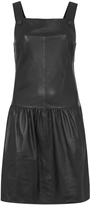 Thumbnail for your product : Karl Lagerfeld Paris Malia black leather pinafore dress