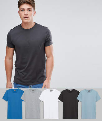 ASOS T-Shirt With Crew Neck 5 Pack SAVE