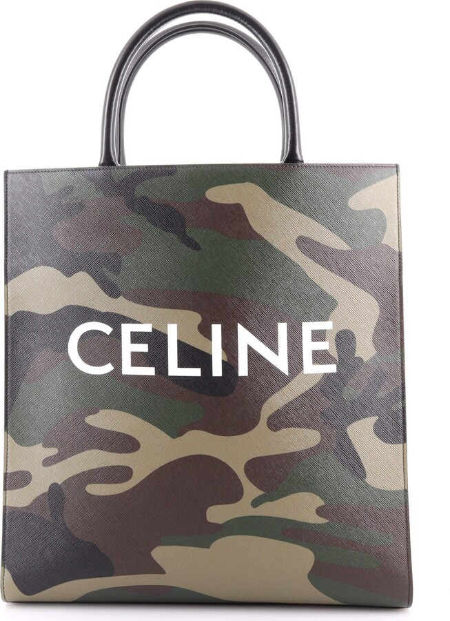 Celine Vertical Cabas Tote Camouflage Coated Canvas Medium - ShopStyle