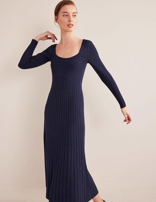 Boden Scoop Neck Knitted Midi Dress