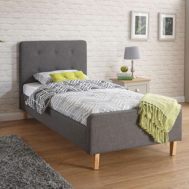Dunelm Ashbourne Fabric Bed Frame Grey ShopStyle