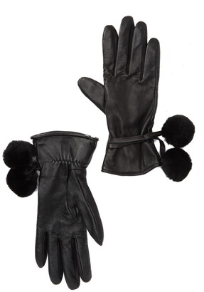 UGG Brita Genuine Shearling Pompoms Smart Gloves