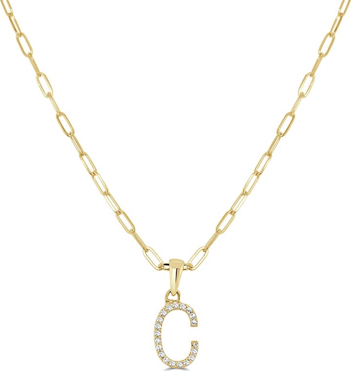 sabrina designs 14k 0 07 ct tw diamond initial necklace