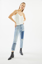 Thumbnail for your product : BDG High-Waisted Slim Straight Jean - Distressed Patchwork Denim