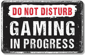SignMission Do Not Disturb Gaming In Progress (2 Pack) 8 Inch x 12 Inch Plastic Sign