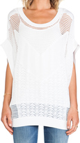 Thumbnail for your product : Catherine Malandrino Gabriella Oversized Wide Sleeve Pointelle Pullover
