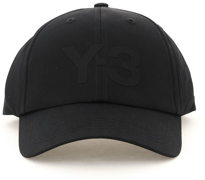 Y-3 LOGO BASEBALL CAP L Black Cotton, Technical - ShopStyle Hats