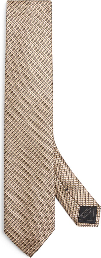 Brioni Silk Geometric-Jacquard Tie