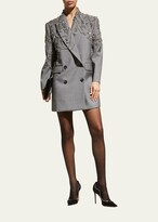 Thumbnail for your product : Alexander McQueen Crystal Embellished Double-Breasted Blazer Dress