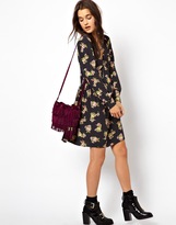 Thumbnail for your product : ASOS Leather Duffle Bag With Fringing