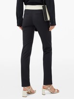Thumbnail for your product : Tibi Beatle Contrast-waist Wool-blend Trousers - Navy White