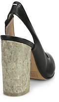Thumbnail for your product : Maison Margiela Wooden Heel Slingback Pumps