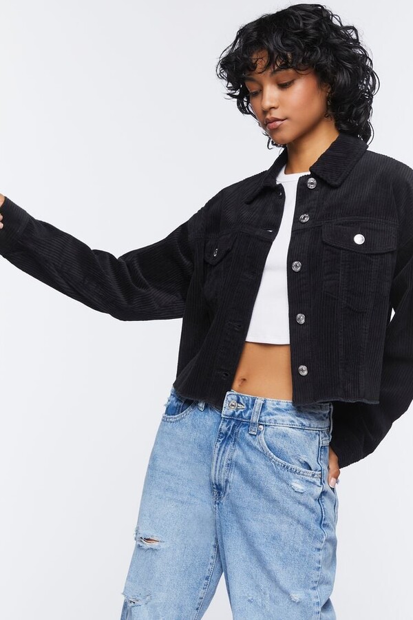 corduroy black jacket womens