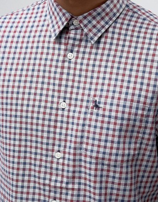 Jack Wills Shirt In Regular Fit In Flannel Check Red/Gray