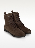Thumbnail for your product : Moreschi Dark Brown Suede Lace-up Ankle Boot