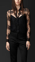 Thumbnail for your product : Burberry Embroidered Lace Shirt