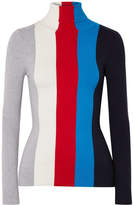 Thumbnail for your product : JoosTricot - Striped Cotton-blend Turtleneck Sweater - Red