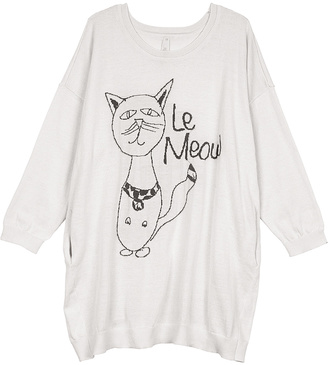 Melissa McCarthy Egret 'Le Meow' Side Pocket Sweater - Plus