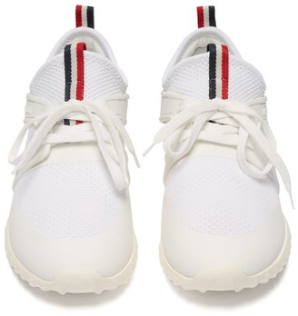 Moncler Meline Mesh And Leather Low-top Trainers - White