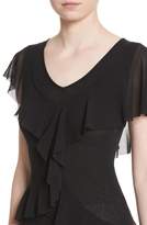 Thumbnail for your product : Fuzzi Ruffle Tulle Top