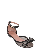 Thumbnail for your product : RED Valentino 10mm Rubber Net Bow Flats