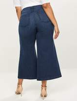 Thumbnail for your product : Lane Bryant Wide Leg Mid Rise Crop Jean - Dark Wash