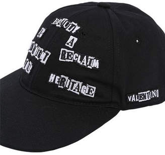 Valentino Punk Poem Cotton Twill Hat