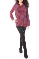 Thumbnail for your product : Entro Stripe Lace Up Top
