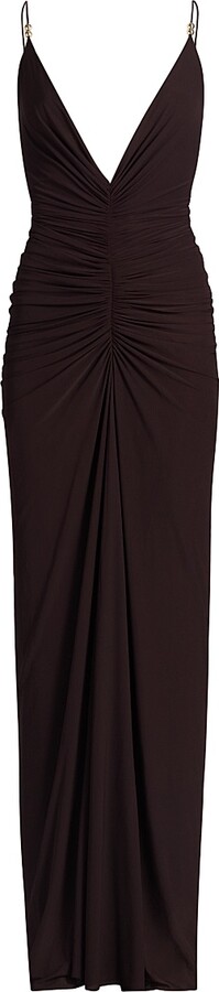 Women's Anya Ruched Maxi Dress - Basalt - Size Small