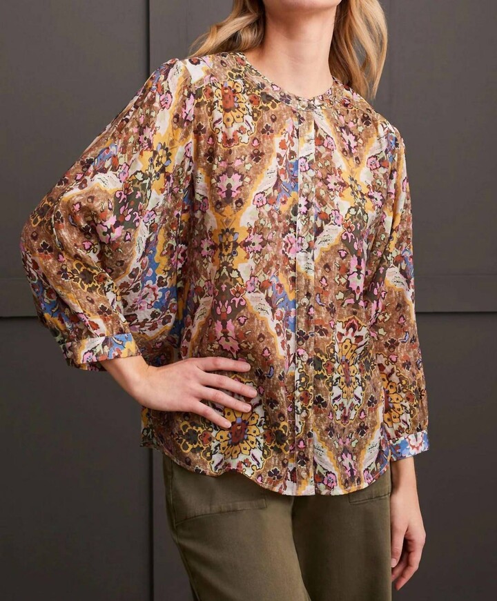 Dolman Sleeve Wide Blouse In Grape