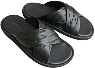 Bottega Veneta Black Leather Sandals