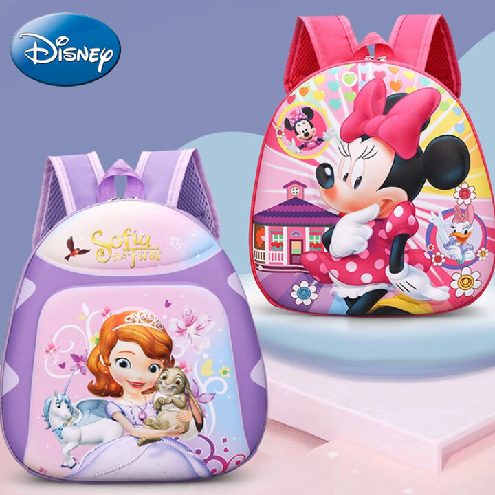 Disney New Cartoon Minnie Children & apos;s Bag 3-5 Years Old Boy Hard Shell Backpack Cartoon Cute Girl Kindergarten School Bag