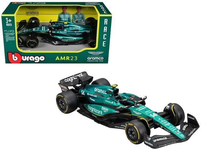 Aston Martin AMR23 #14 'Cognizant Aramco F1 Team' F1 World Championship (2023) 'Race' Series 1/43 Die Cast Model Car by Bburago