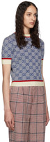 Thumbnail for your product : Gucci Blue Knit GG Sweater