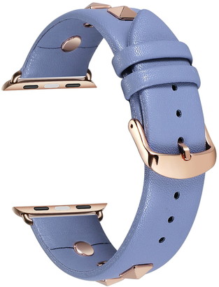 Posh Tech Blue Studded Leather Band for Apple Watch - 42mm/44mm