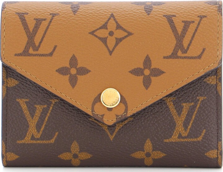 Louis Vuitton Brown Monogram Coated Canvas Victorine Wallet Gold