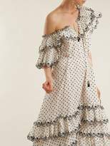 Thumbnail for your product : Zimmermann Jaya Off The Shoulder Linen Dress - Womens - Cream Multi