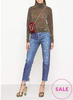 Thumbnail for your product : A Gold E Jamie Distressed High Rise Straight Leg Jeans