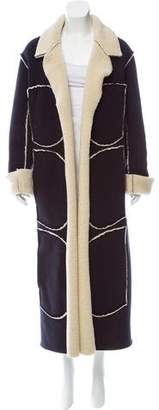 Norma Kamali Faux Shearling Long Coat