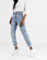 Thumbnail for your product : Topshop mom jeans in bleach wash