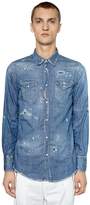 Thumbnail for your product : DSQUARED2 Distressed Stretch Denim Western Shirt